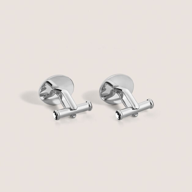 Meisterstück Oval Cufflinks with Geometric Lacquer Inlay - 2