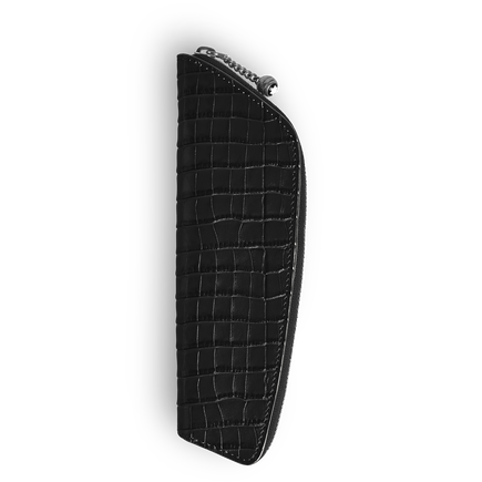 &Eacute;tui pour 1&nbsp;Instrument d'&Eacute;criture en Cuir Emboss&eacute; Croco