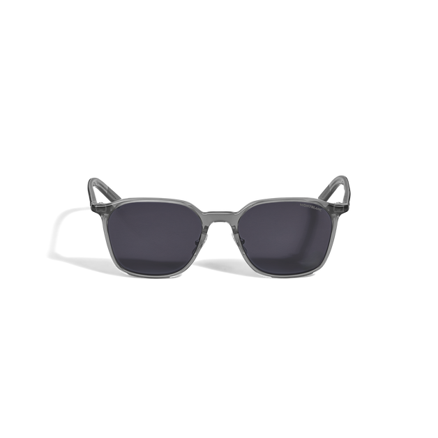 Gafas de Sol Ovaladas con Montura de Acetato Gris - 1