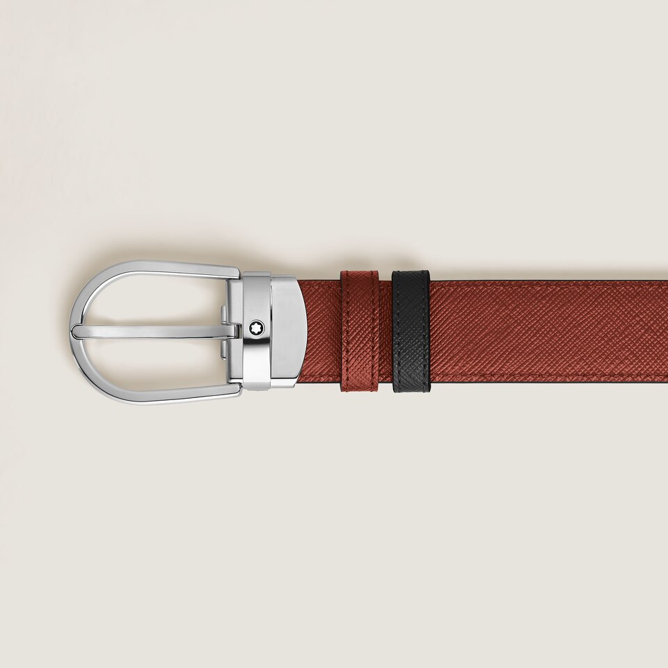 Horseshoe 30 mm Reversible Belt in Sartorial Leather - 5