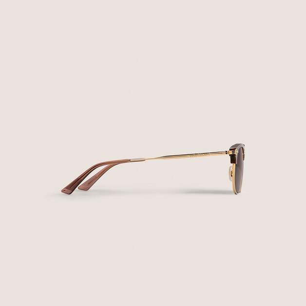 Rectangular Sunglasses with Gold-Coloured Metal Frame - 2