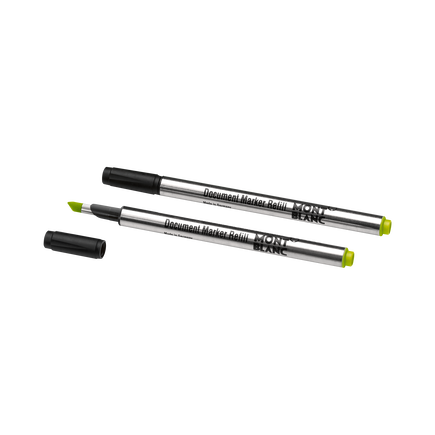 2x Document Marker Refills, Luminous Green