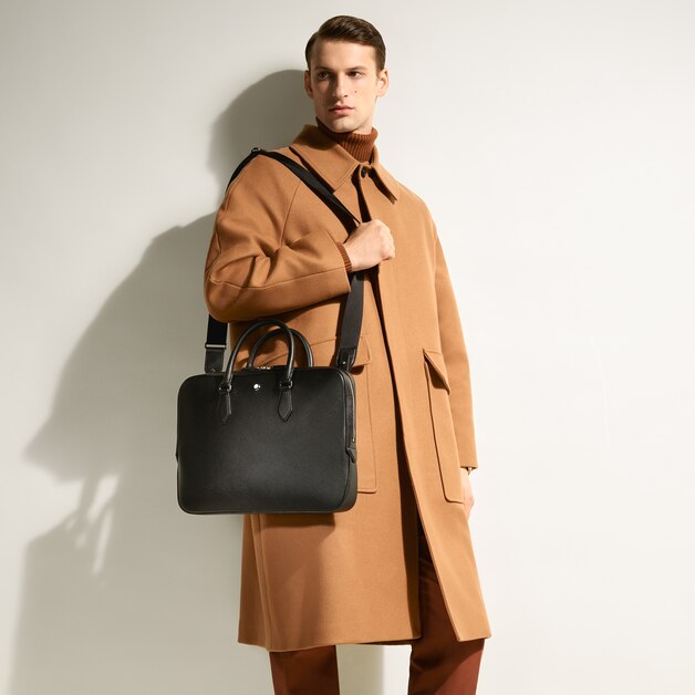 Portadocumenti Modello Medio con Tasca in Pelle Sartorial - 5