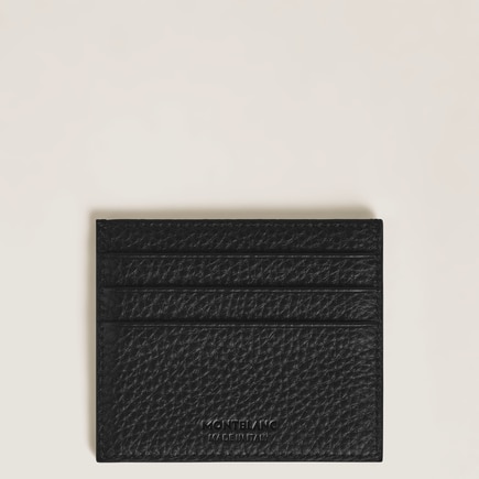 Portacarte 6 Tasche in Pelle con Grana