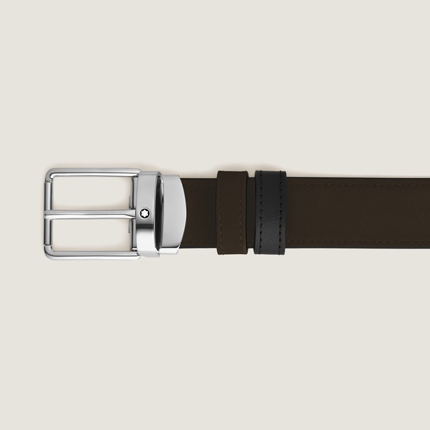 Everyday Buckle Brown/Black 30 mm Reversible Leather Belt - 2