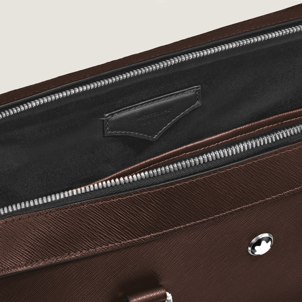 Medium Briefcase with Pocket in Sartorial Leather - 4