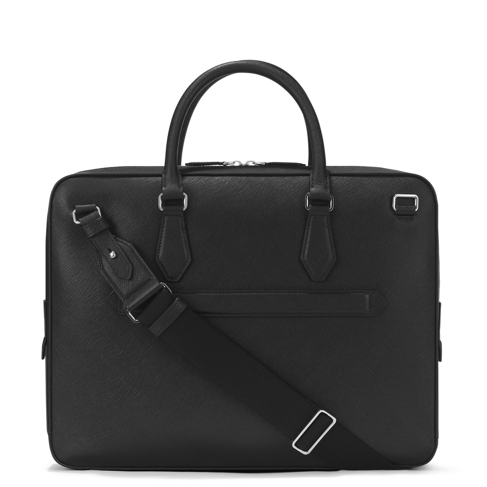 Medium Briefcase with Pocket in Sartorial Leather - 4