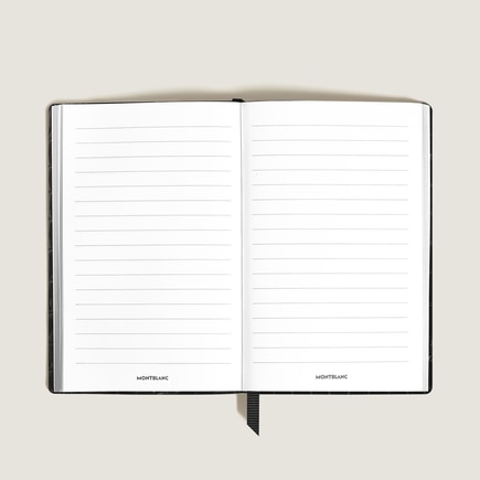 Small Notebook in Croco-Embossed Leather, Lined Pages