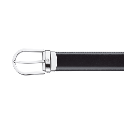 Cinturón Reversible de Piel de 30 mm con Hebilla Horseshoe