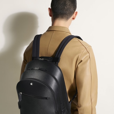 Medium Backpack with 3 Compartments in Sartorial Leather