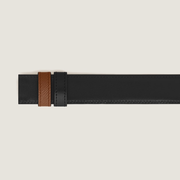 Fauve Sartorial/black Meisterst&uuml;ck 30mm reversible leather strap - 2