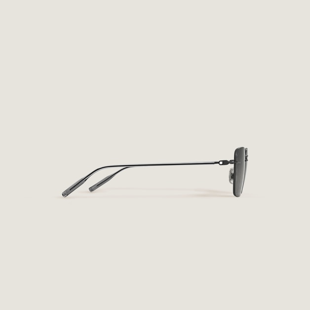 Squared Sunglasses with Black Metal Frame - 3