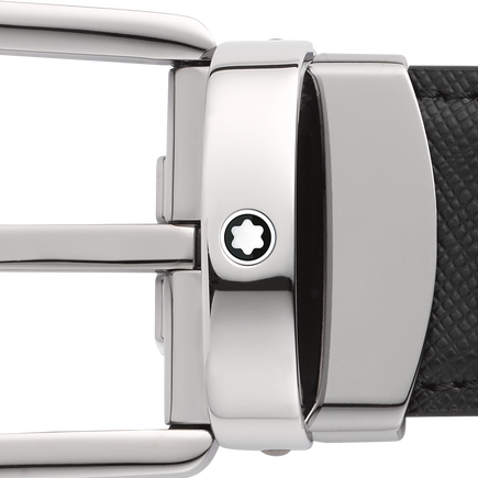 Cinturón Reversible de Piel Sartorial de 30 mm con Hebilla Horseshoe