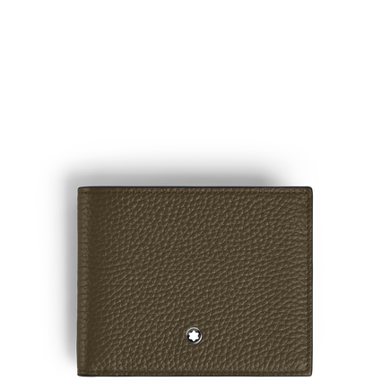 Portafoglio 4 Tasche con Portamonete in Pelle con Grana
