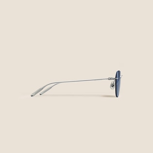 Runde Sonnenbrille mit silberfarbener Metallfassung