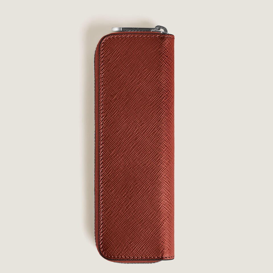1 Pen Pouch with zip in Sartorial Leather - 4