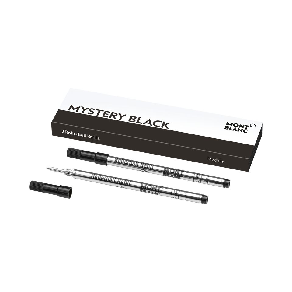 2 Rollerball Refills, Mystery Black - Fine - 1