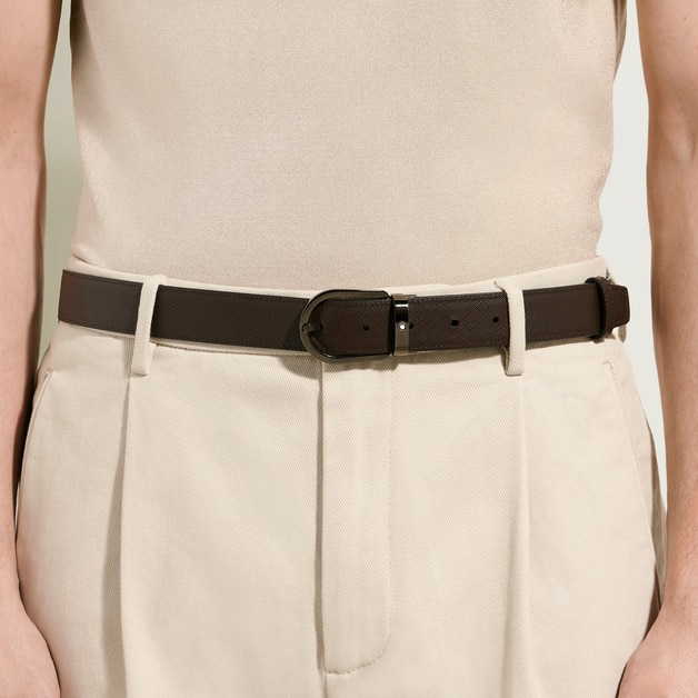 Ceinture R&eacute;versible Fer &agrave; Cheval 30 mm en Cuir Sartorial - 4