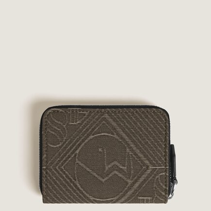 Mini Wallet 2cc with Zip in 4810 Jacquard