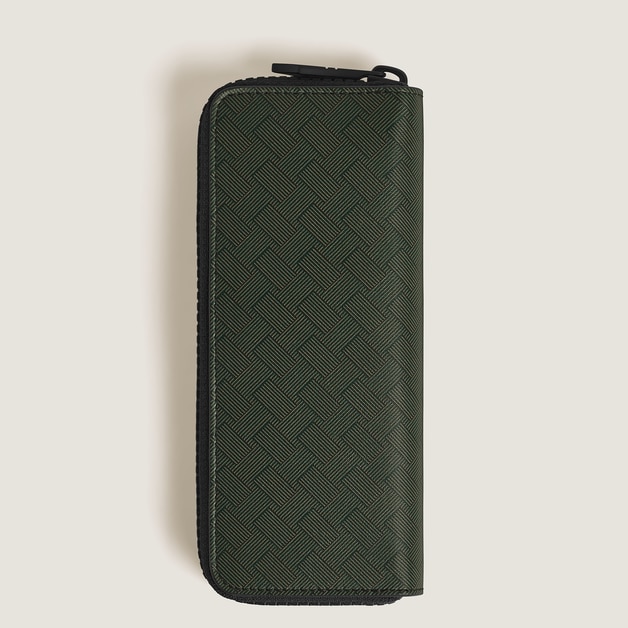 2-Pen Pouch with zip in Extreme Leather - 2
