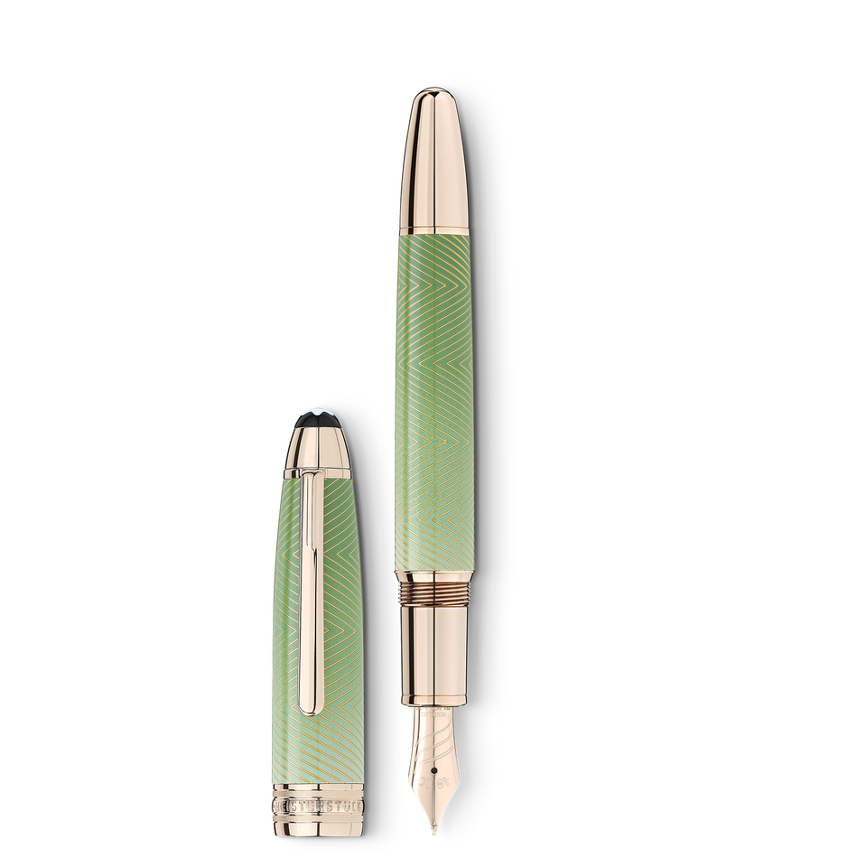 Meisterst&uuml;ck Calligraphy Solitaire Celadon D&eacute;grad&eacute; Fountain Pen Curved Nib - 1