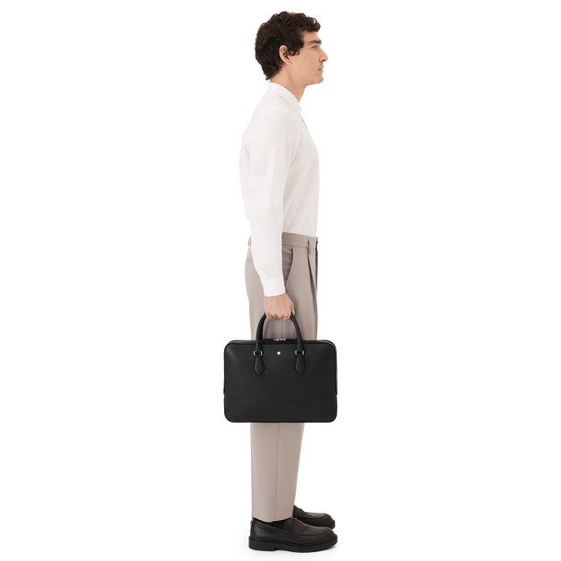 Thin Briefcase in Sartorial Leather - 2