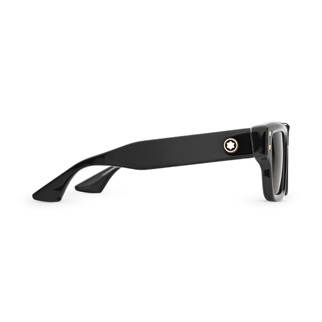 Gafas de sol rectangulares con montura de acetato negro - 2