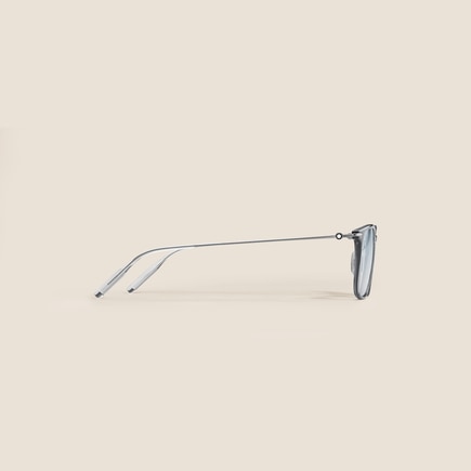 Squared Sunglasses with Injected Grey Frame