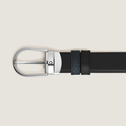 Ceinture R&eacute;versible Horseshoe 30 mm en Cuir Sartorial