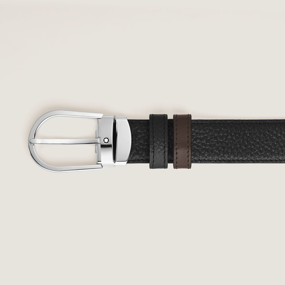 Horseshoe 30&nbsp;mm Reversible Belt in Grained Leather - 2