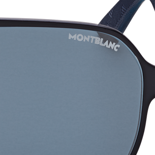 Quadratische Sonnenbrille mit schwarzem Metallrahmen
