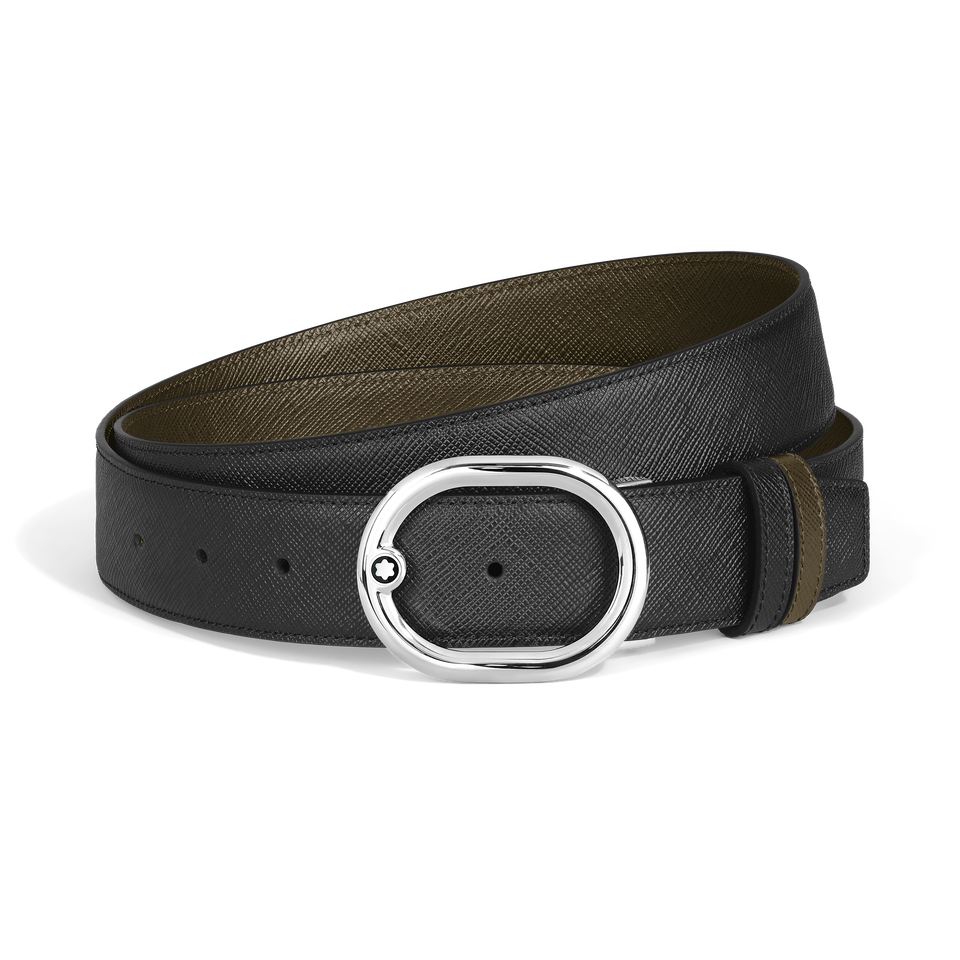 L'Ovale 35&nbsp;mm Reversible Belt in Sartorial Leather - 1
