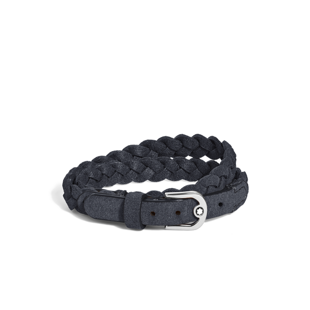 Horseshoe Buckle Adjustable Bracelet in Suede Leather - 1