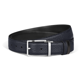 30 mm Reversible Belt in Grain Leather with Rectangular Meisterst&uuml;ck Buckle