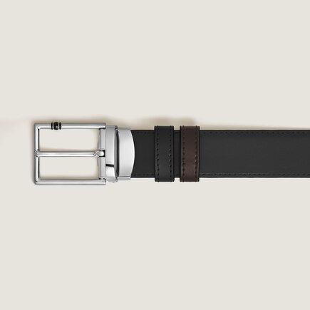 30 mm Reversible Belt in Leather with Rectangular Meisterst&uuml;ck Buckle