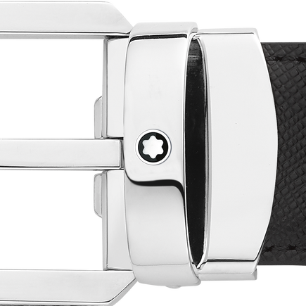 Rectangular 30 mm Reversible Belt in Leather