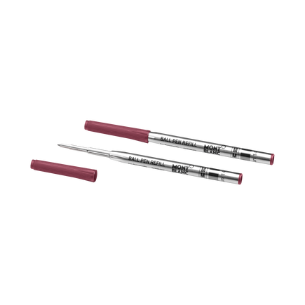 2 Ballpoint Refills, Burgundy Red - Medium