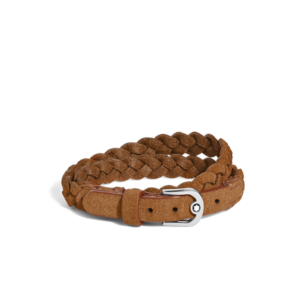Horseshoe Buckle Adjustable Bracelet in Suede Leather