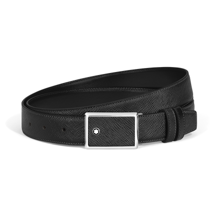 30 mm Reversible Belt in Sartorial Leather with Plate Buckle