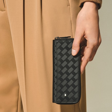 Étui pour 2 Instruments d'Écriture Zippé en Cuir Extreme