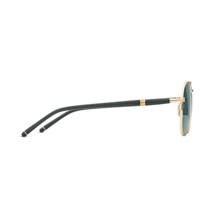 Squared Sunglasses with Gold-Coloured Metal Frame