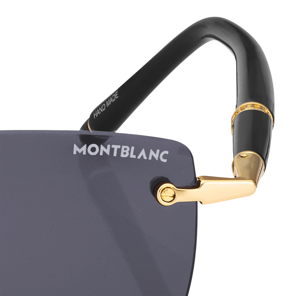Rectangular Sunglasses with Gold-Coloured Metal Frame - 3