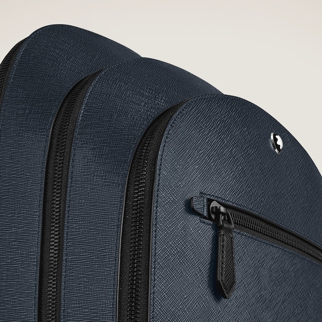 Sac &agrave; Dos Moyen Mod&egrave;le avec 3 Compartiments en Cuir Sartorial - 3