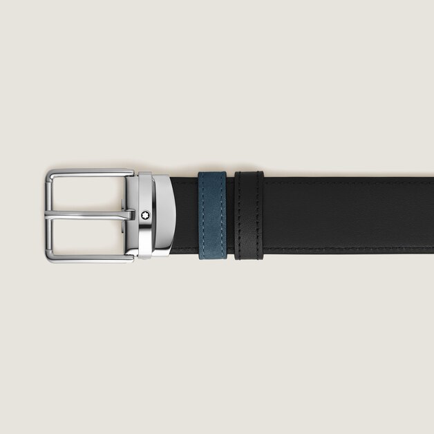 Everyday Buckle Velvet Blue/Black 35 mm Reversible Leather Belt - 3