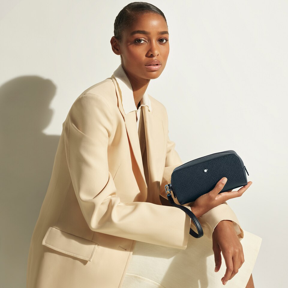 Small Toiletry Clutch in Sartorial Leather - 2