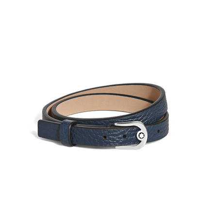 Horseshoe Buckle Adjustable Bracelet in Grain Leather