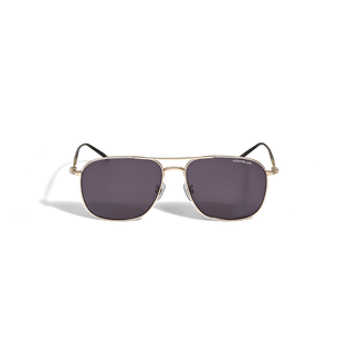 Quadratische Sonnenbrille mit goldfarbenem Titanrahmen