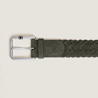 35 mm Belt in Suede with Square Meisterst&uuml;ck Buckle M