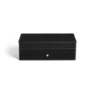 Pen Box in Croco-Embossed Leather