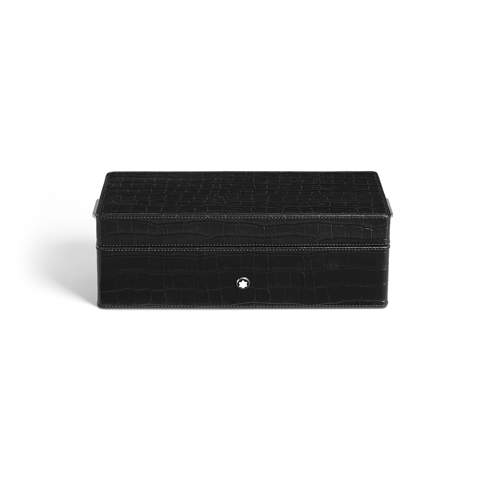 Pen Box in Croco-Embossed Leather - 1